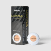 Peach Fuzz Eleganter Personalisierter Name Golfball (Verpackungen)