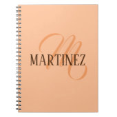 Peach Fuzz Eleganter Personalisierter Name Notizblock (Vorderseite)