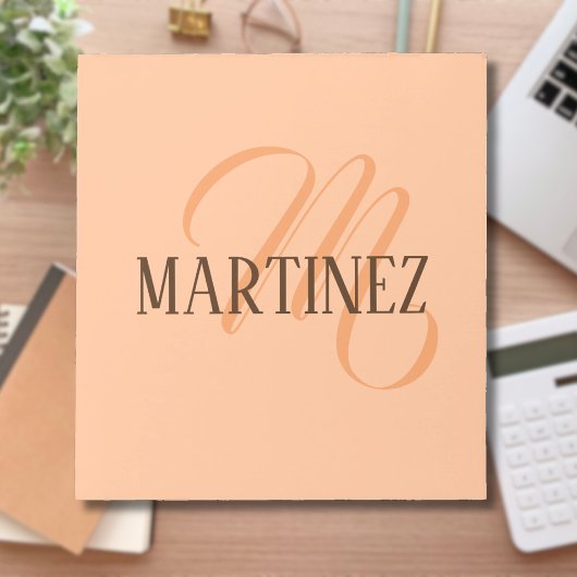 Peach Fuzz Eleganter Personalisierter Name Notizblock