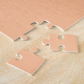 Peach Fuzz Eleganter Personalisierter Name Puzzle (Seite)