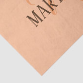 Peach Fuzz Eleganter Personalisierter Name Seidenpapier (Ausschnitt)