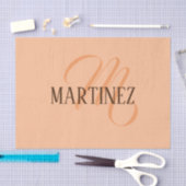 Peach Fuzz Eleganter Personalisierter Name Seidenpapier (Handwerk)