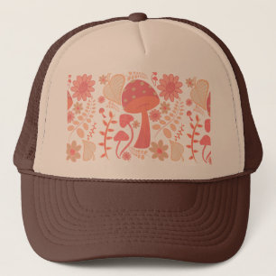 Peach Fuzz Farbe des Jahres Pilze Blumenbeete Truckerkappe