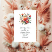 Peach Fuzz Floral Wedding Einladung