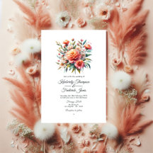 Peach Fuzz Floral Wedding