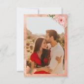 Peach Fuzz Floral Wedding Save the Date (Rückseite)