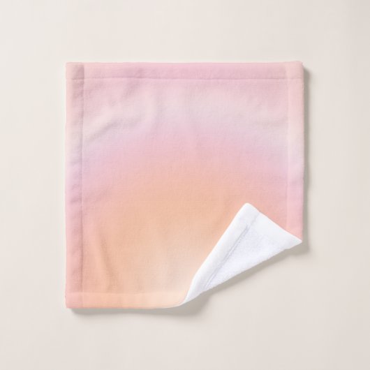 Peach Fuzz Gradient Badhandtuch Set (Waschlappen)