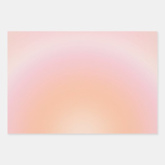 Peach Fuzz Gradient Geschenkpapier Set (Vorderseite 2)