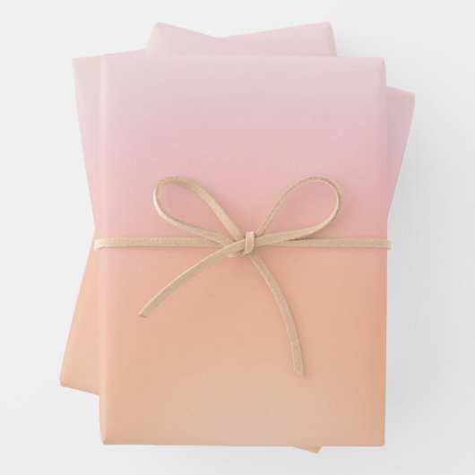 Peach Fuzz Gradient Geschenkpapier Set (Beispiel)