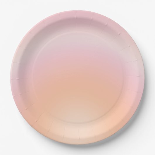 Peach Fuzz Gradient Pappteller (Vorderseite)