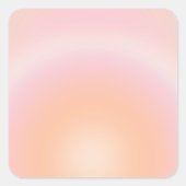 Peach Fuzz Gradient Quadratischer Aufkleber (Vorderseite)