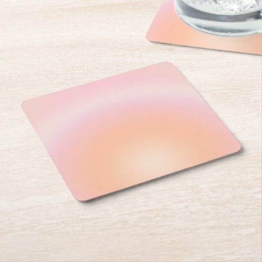 Peach Fuzz Gradient Rechteckiger Pappuntersetzer (angewinkelt)