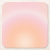 Peach Fuzz Gradient Rechteckiger Pappuntersetzer (Vorderseite)