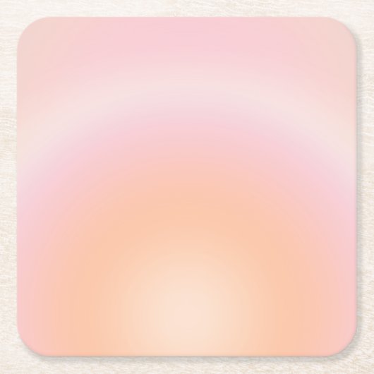 Peach Fuzz Gradient Rechteckiger Pappuntersetzer (Vorderseite)