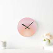 Peach Fuzz Gradient Runde Wanduhr (Zuhause)