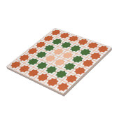 Peach Fuzz Green Terracota Islamische Geometrie Fliese (Seite)