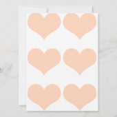 Peach Fuzz Herzmuster Elegante Romantische Hochzei Einladung (Rückseite)