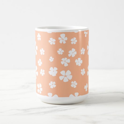 Peach fuzz hübsches Blütenblatt Kaffeetasse (Mittel)