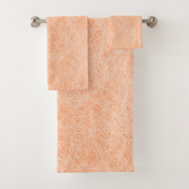 Peach Fuzz Imitats Leather Badhandtuch Set