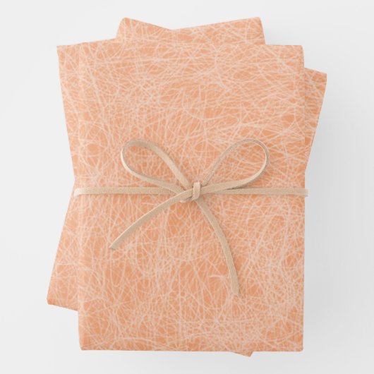 Peach Fuzz Imitats Leather Geschenkpapier Set (Beispiel)