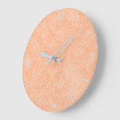 Peach Fuzz Imitats Leather Große Wanduhr (Winkel)