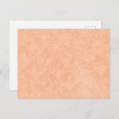Peach Fuzz Imitats Leather Postkarte (Vorne/Hinten)