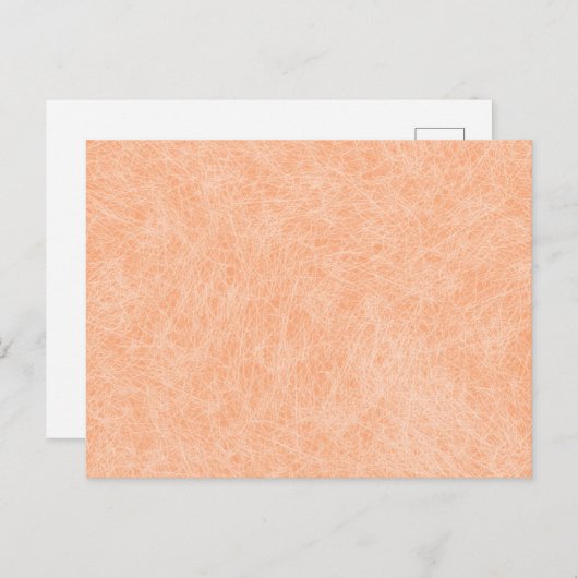 Peach Fuzz Imitats Leather Postkarte (Vorne/Hinten)