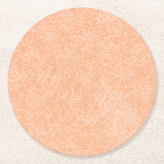 Peach Fuzz Imitats Leather Runder Pappuntersetzer (Vorderseite)