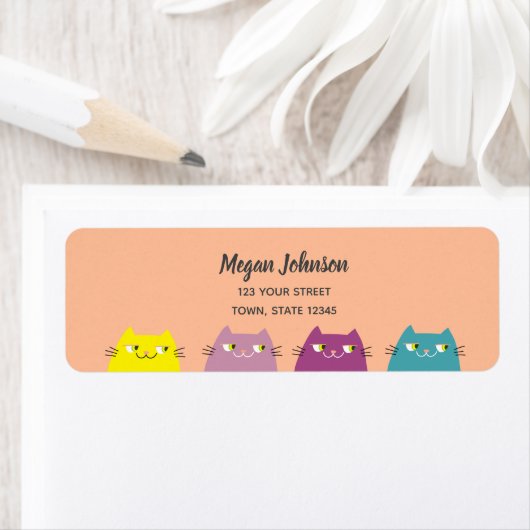 Peach Fuzz Kawaii Rücksendeadresse (Insitu)