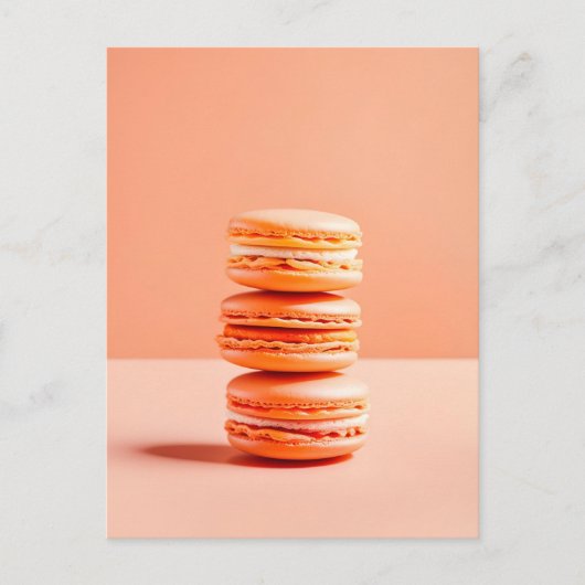 Peach Fuzz, Macaroons, Postüberqueren Postkarte (Vorderseite)