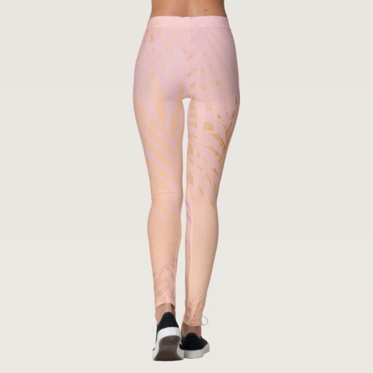 Peach Fuzz Minimalistisch Modern Leggings (Rückseite)