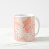 Peach Fuzz Minimalistisch Moderne Rose Petal Valen Kaffeetasse (VorderseiteRechts)