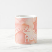 Peach Fuzz Minimalistisch Moderne Rose Petal Valen Kaffeetasse (Mittel)