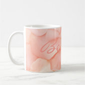 Peach Fuzz Minimalistisch Moderne Rose Petal Valen Kaffeetasse (Links)