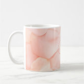 Peach Fuzz Minimalistisch Moderne Rose Petal Valen Kaffeetasse (Links)