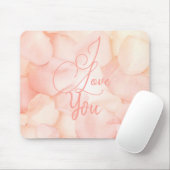 Peach Fuzz Minimalistisch Moderne Rose Petal Valen Mousepad (Mit Mouse)
