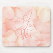 Peach Fuzz Minimalistisch Moderne Rose Petal Valen Mousepad (Vorne)