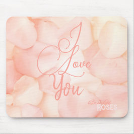 Peach Fuzz Minimalistisch Moderne Rose Petal Valen Mousepad