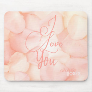 Peach Fuzz Minimalistisch Moderne Rose Petal Valen Mousepad
