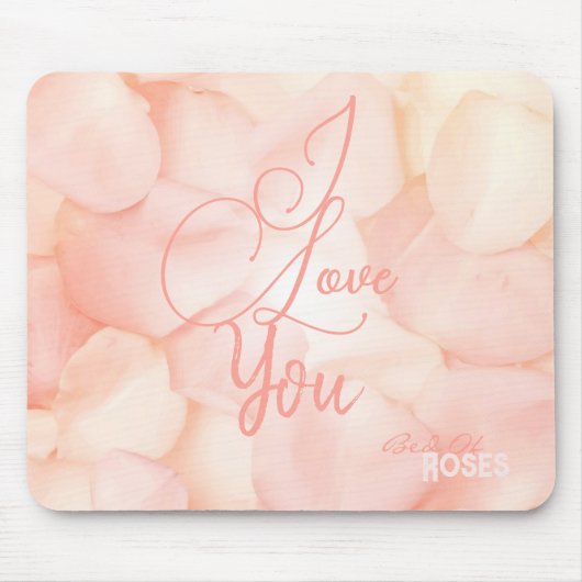 Peach Fuzz Minimalistisch Moderne Rose Petal Valen Mousepad (Vorne)