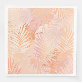 Peach Fuzz Minimalistisch Moderne tropische Blätte Serviette