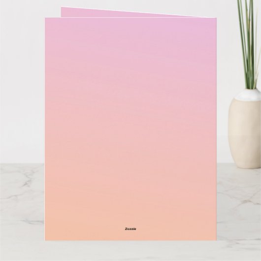 Peach Fuzz Minimalistisch Moderner Personalisierte Karte (Rückseite)