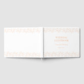 Peach Fuzz Minimalistisch Trendy Color Blume Muste Gästebuch (Voll)