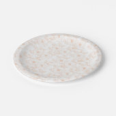 Peach Fuzz Minimalistisch Trendy Color Blume Muste Pappteller (Schrägansicht)