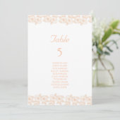 Peach Fuzz minimalistisches trendy Blume Muster Einladung (Stehend Vorderseite)