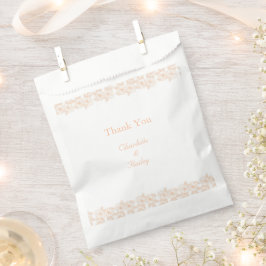 Peach Fuzz minimalistisches trendy Blume Muster Geschenktütchen