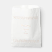 Peach Fuzz minimalistisches trendy Blume Muster Geschenktütchen (Vorderseite)