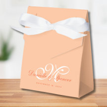 Peach Fuzz Mit Monogramm Custom Wedding