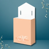 Peach Fuzz Mit Monogramm Custom Wedding Geschenkschachtel
