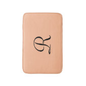 Peach Fuzz Mit Monogramm Plush Bath Mat Badematte (Vorderseite Vertikal)